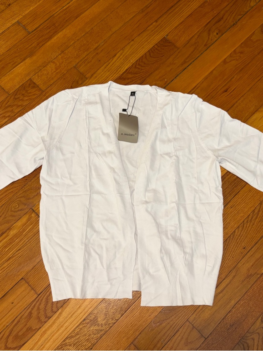 White Open-Front Women's Cardigan